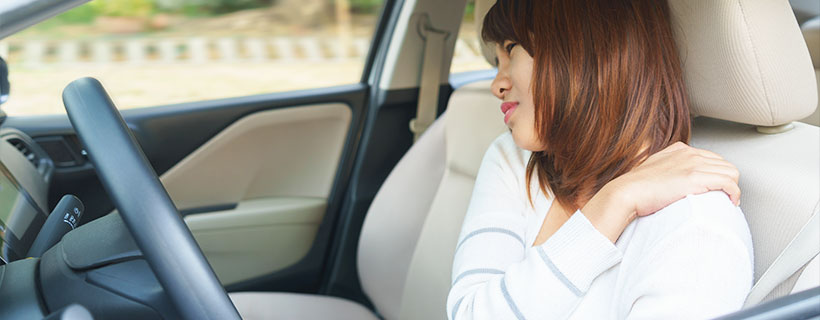 auto accident injury patient in need of shoulder pain treatment in Orange