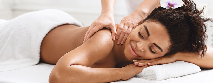 patient receiving massage therapy in Orange for auto accident injury relief